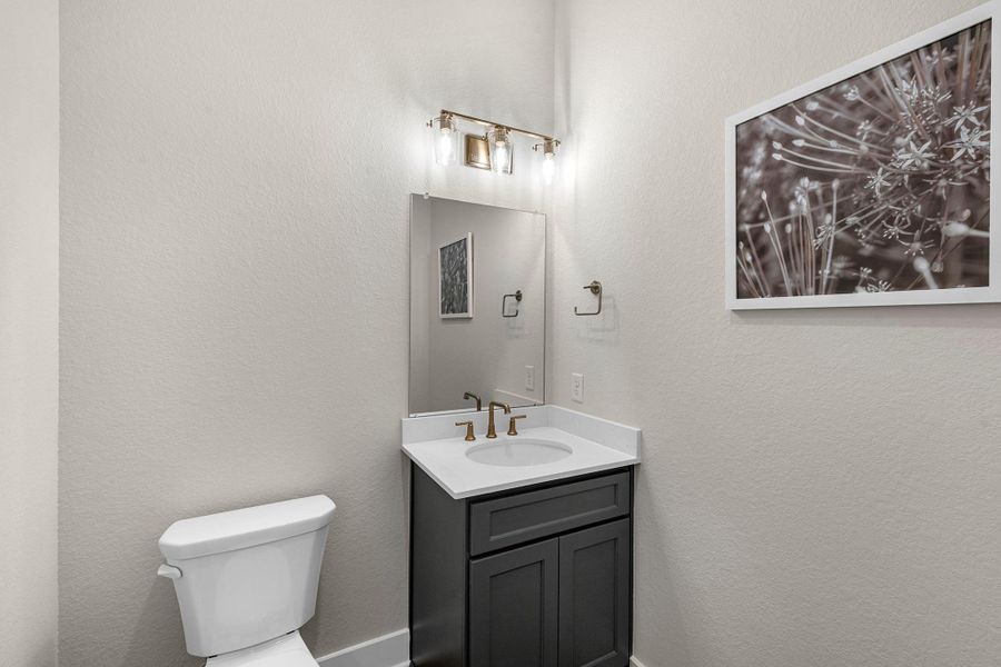 Furnished interior view inside a new home in Bridgeland, Cypress (Image 24).