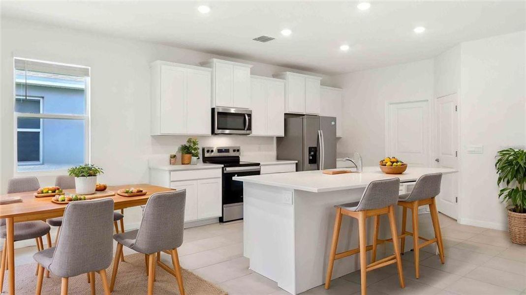 Furnished interior view inside a new home in Briarwood, Alachua (Image 3). Furnished interior view inside a new home in Briarwood, Alachua (Image 3).