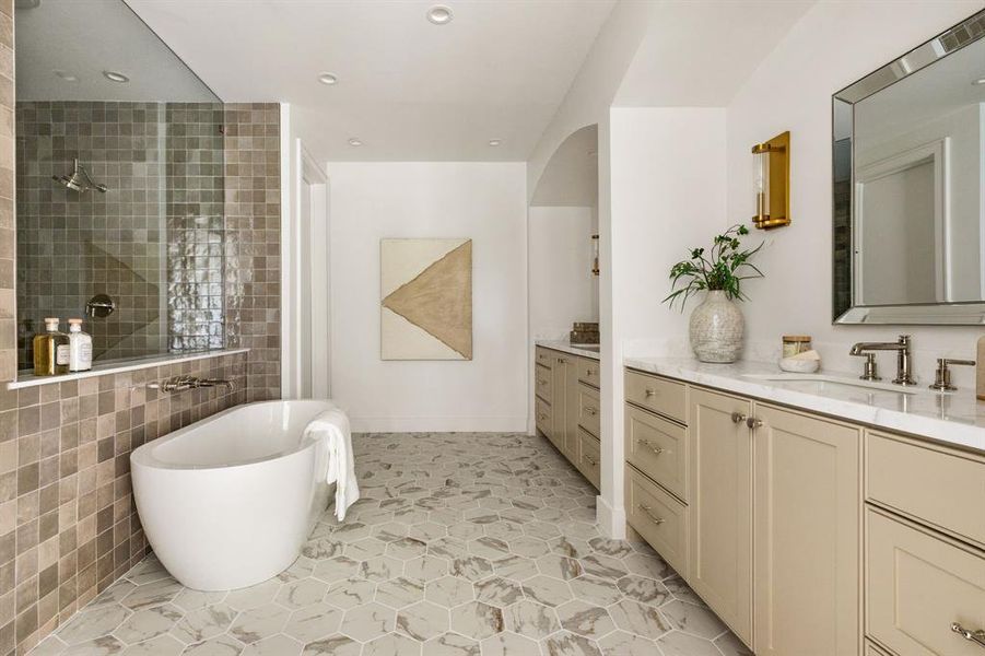 Furnished interior view inside a new home in , Dallas (Image 19). Furnished interior view inside a new home in , Dallas (Image 19).