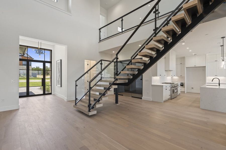 Furnished interior view inside a new home in Milky Way at River Place, Austin (Image 7). Furnished interior view inside a new home in Milky Way at River Place, Austin (Image 7).