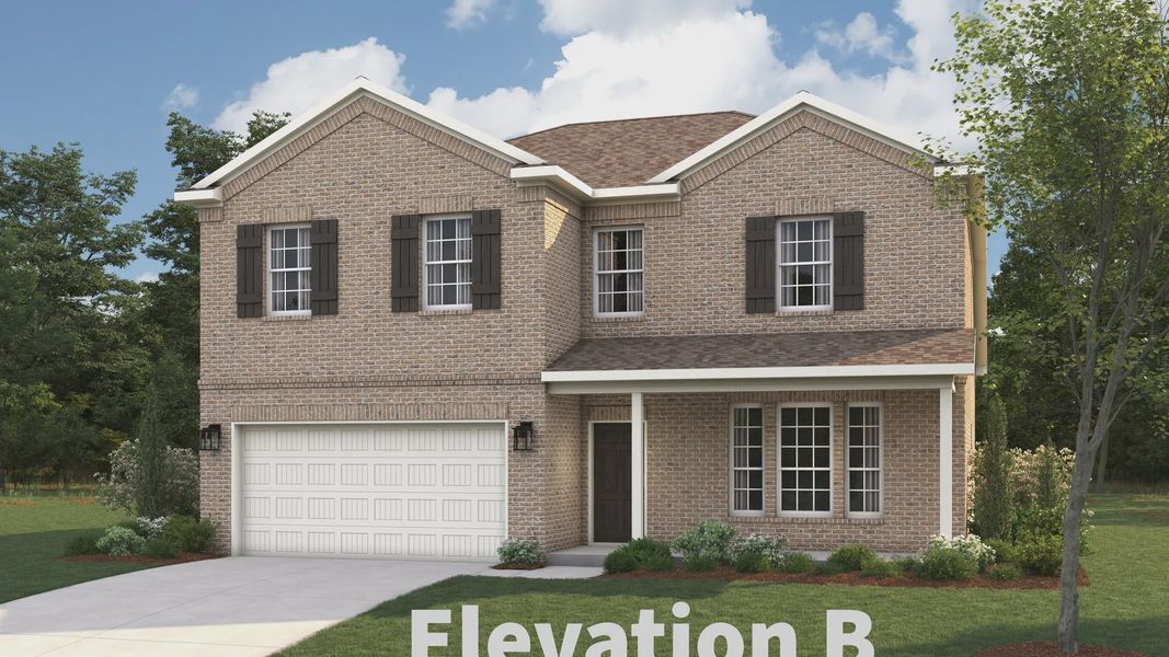 Representative exterior photo of a completed home built from the Seabrook by Stonehollow Homes in Anderson Crossing, Trenton, TX (Image 4). Representative exterior photo of a completed home built from the Seabrook by Stonehollow Homes in Anderson Crossing, Trenton, TX (Image 4).