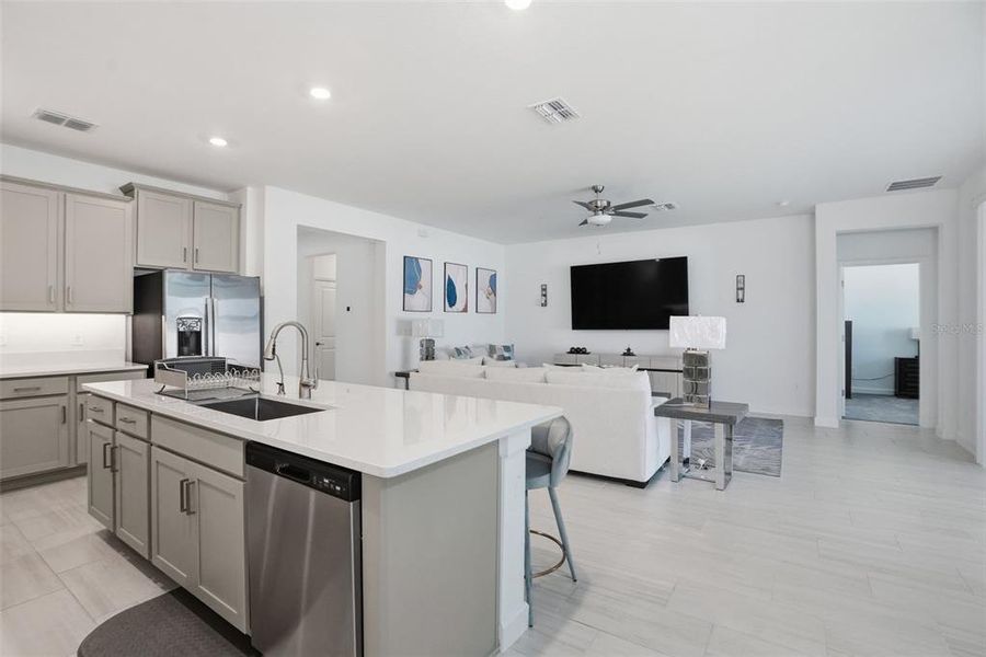 Furnished interior view inside a new home in Mirada Active Adult, San Antonio (Image 15).