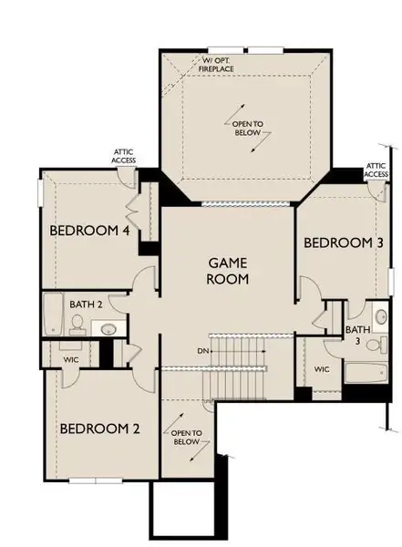 2D floor plan layout of this home in Brookewater, Rosenberg, TX (Image 3).
