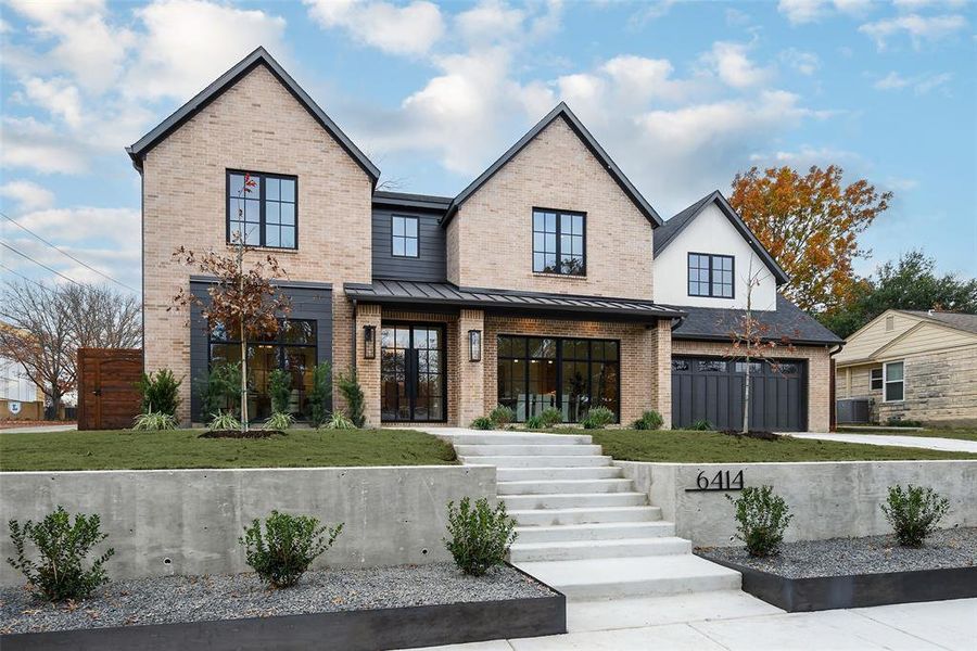Front exterior of a new home in , Dallas, TX, highlighting curb appeal (Image 26).