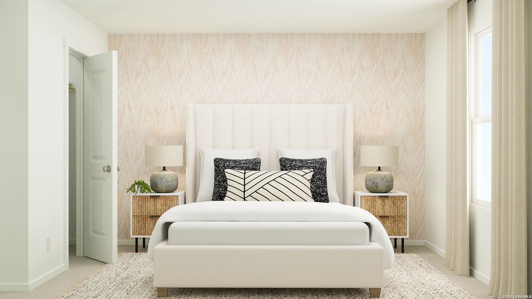 Furnished interior view inside a new home in , Converse (Image 11).