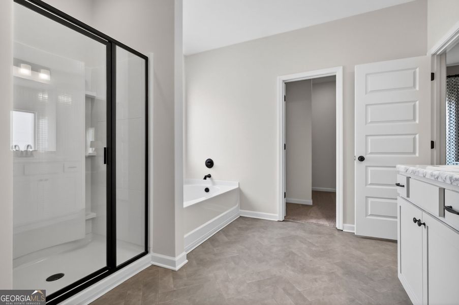 Furnished interior view inside a new home in Bryson Farms, Byron (Image 38).