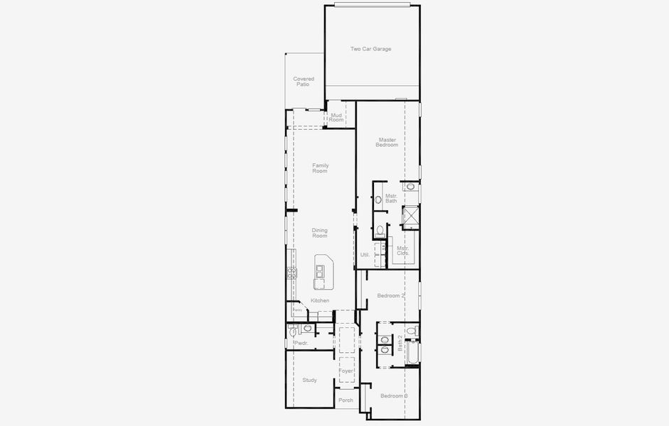 2D floor plan layout for the Bishop by Coventry Homes in Trinity Falls 40', McKinney, TX (Image 3). 2D floor plan layout for the Bishop by Coventry Homes in Trinity Falls 40', McKinney, TX (Image 3).