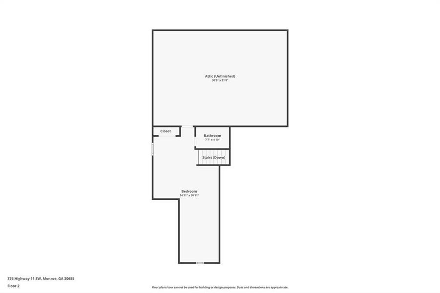 2D floor plan layout of this home in , Monroe, GA (Image 6).