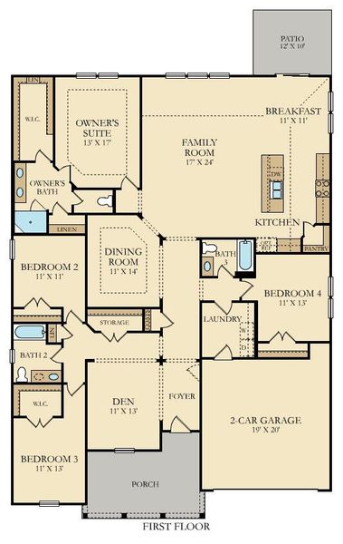 2D floor plan layout of this home in , Summerville, SC (Image 4). 2D floor plan layout of this home in , Summerville, SC (Image 4).