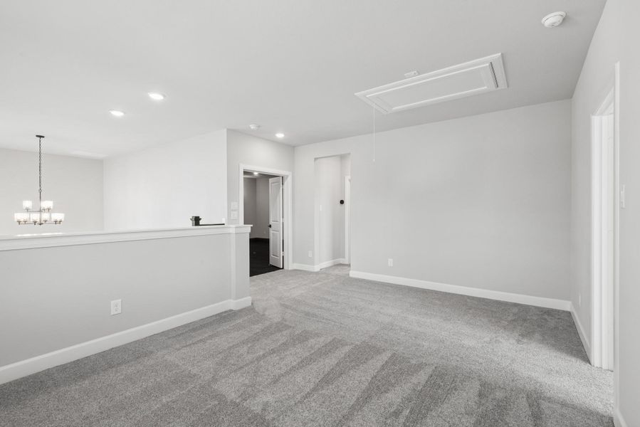 Spacious, unfurnished interior of a new home in Riceland 60’ Homesites, Mont Belvieu (Image 34). Spacious, unfurnished interior of a new home in Riceland 60’ Homesites, Mont Belvieu (Image 34).