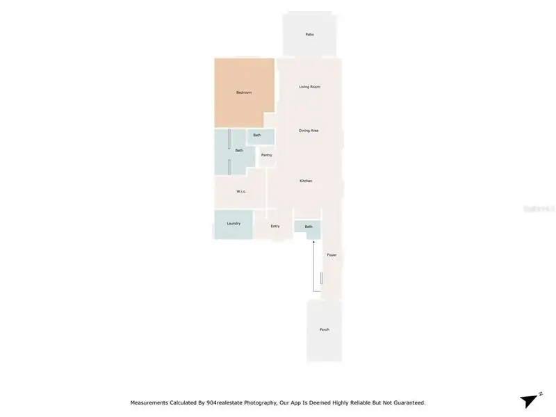 2D floor plan layout of this home in Magnolia Series at Seminole Palms, Palm Coast, FL (Image 5).