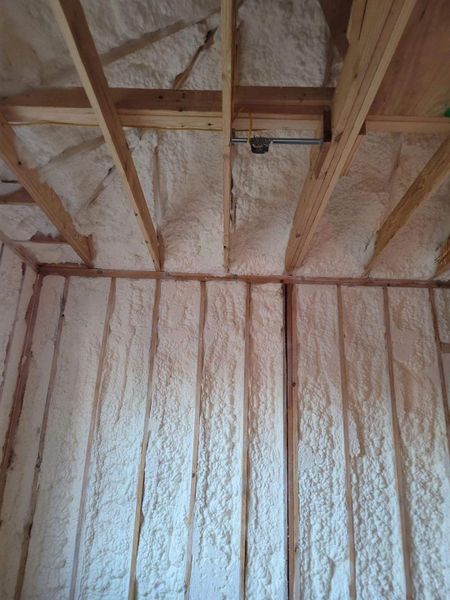Blown in foam insulation2x6 studs