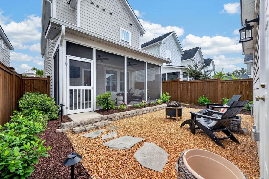 Exterior details and patio area of a home in Nexton - Midtown - The Park Collection, Summerville (Image 25). Exterior details and patio area of a home in Nexton - Midtown - The Park Collection, Summerville (Image 25).