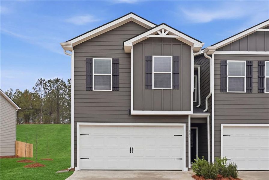 Front exterior of a new home in Moss Creek, Hogansville, GA, highlighting curb appeal (Image 18).