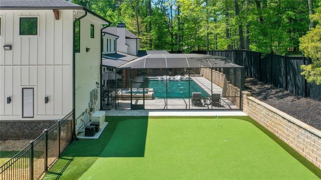 Exterior details and patio area of a home in , Roswell (Image 28).