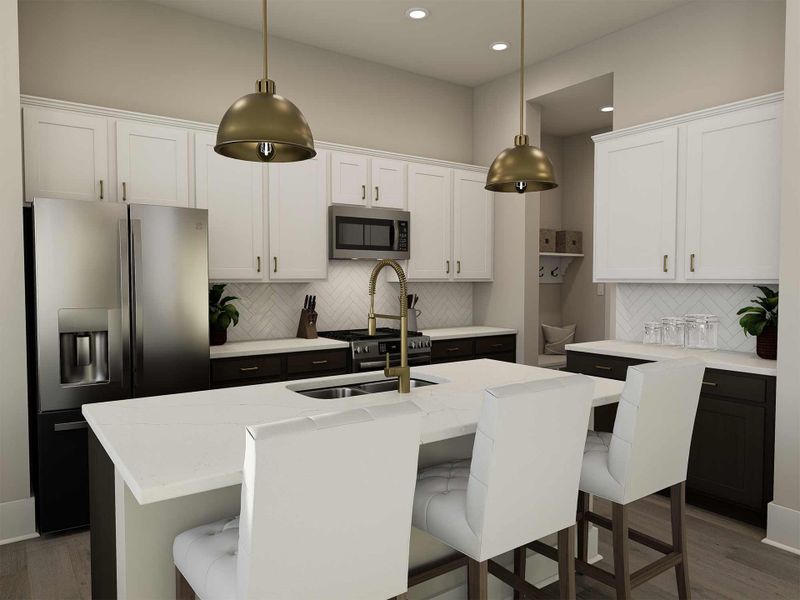 Representative furnished interior of a home built from the The Petal by David Weekley Homes in Reserve at Park Row, Houston (Image 4).