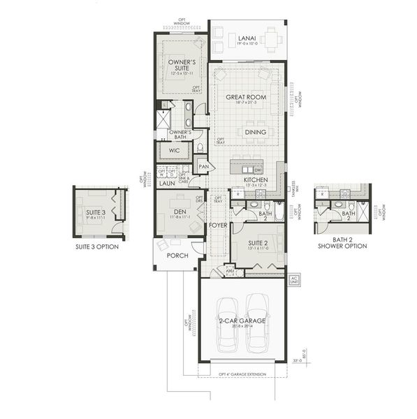 2D floor plan layout for the Mooring by Homes by Towne in Shellstone at Waterside, Sarasota, FL (Image 6). 2D floor plan layout for the Mooring by Homes by Towne in Shellstone at Waterside, Sarasota, FL (Image 6).