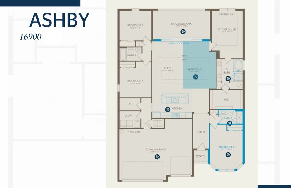 2D floor plan layout of this home in Highpointe, Stuart, FL (Image 4).