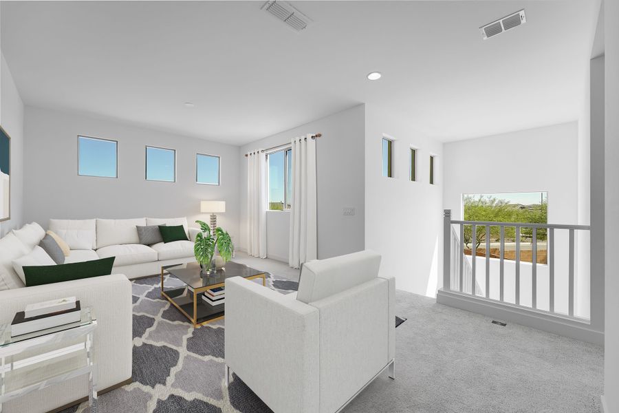 Representative furnished interior of a home built from the Lowell by Taylor Morrison in Combs Ranch Landmark Collection, San Tan Valley (Image 10).