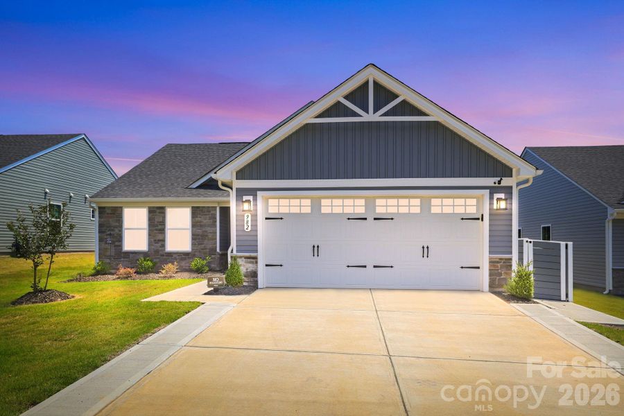 Front exterior of a new home in Basildon, Lancaster, SC, highlighting curb appeal (Image 23).