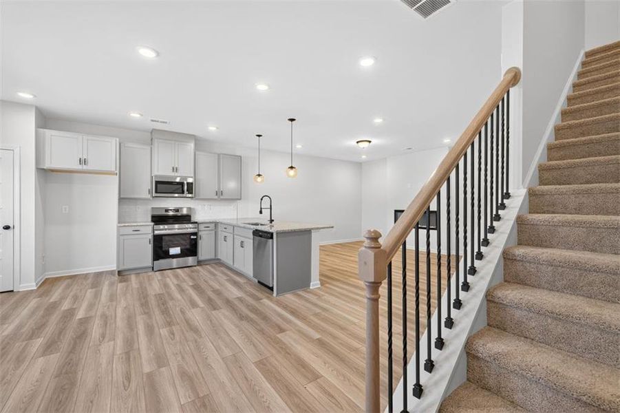 Furnished interior view inside a new home in Franklin Manor, Lawrenceville (Image 5). Furnished interior view inside a new home in Franklin Manor, Lawrenceville (Image 5).