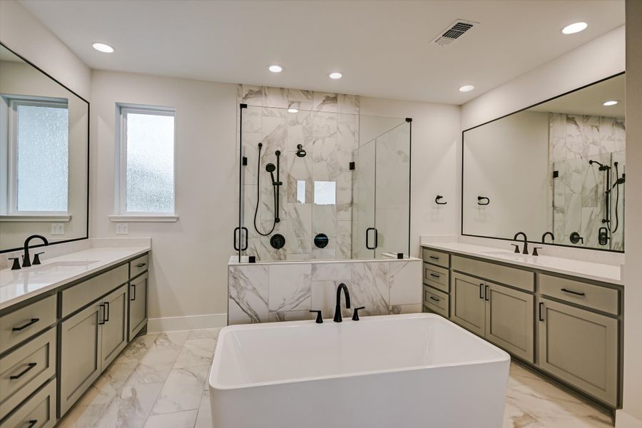 Representative furnished interior of a home built from the Sapphire by Giddens Homes in Riverstone, Georgetown (Image 58).