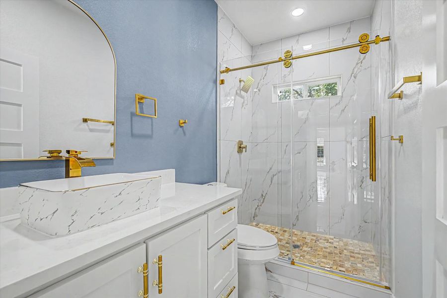 Bathroom in hallway Bathroom in hallway