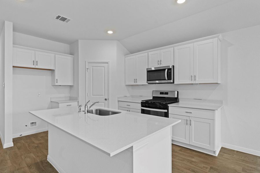 Furnished interior view inside a new home in Paramount, Kyle (Image 4). Furnished interior view inside a new home in Paramount, Kyle (Image 4).