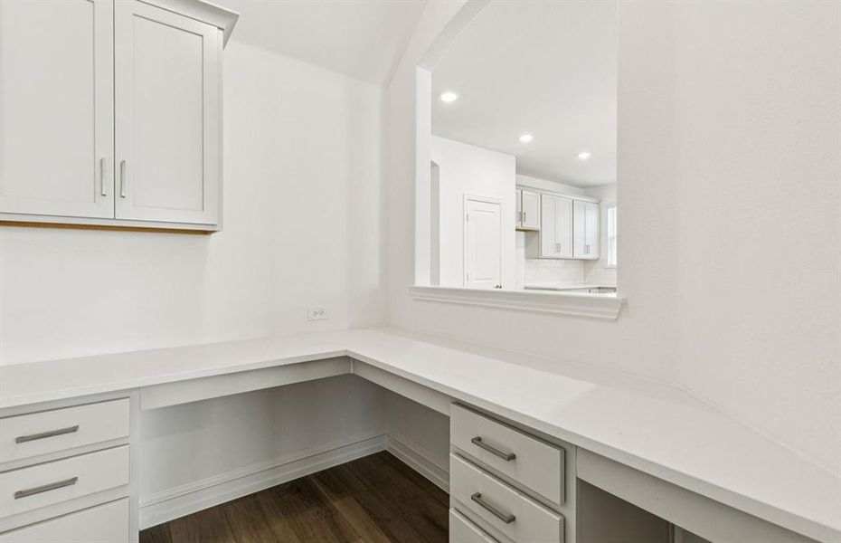 Pulte Planning Center off kitchen and dining area Pulte Planning Center off kitchen and dining area