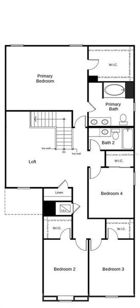 2D floor plan layout of this home in Hickory Ranch, Auburndale, FL (Image 5).