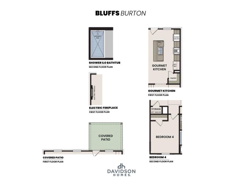 2D floor plan layout for the The Burton A by Davidson Homes LLC in The Bluffs, Canton, GA (Image 5). 2D floor plan layout for the The Burton A by Davidson Homes LLC in The Bluffs, Canton, GA (Image 5).