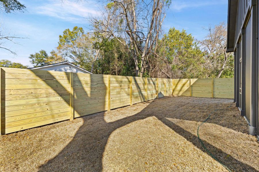 Exterior details and patio area of a home in , Charleston (Image 29). Exterior details and patio area of a home in , Charleston (Image 29).