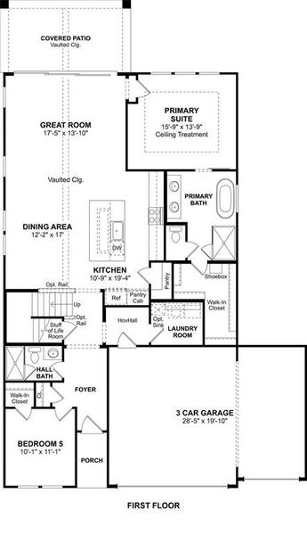 2D floor plan layout of this home in Gateway Parks, Forney, TX (Image 3).
