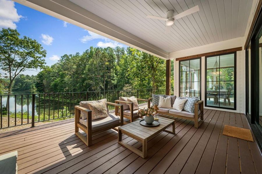 Exterior details and patio area of a home in , Ellijay (Image 37).