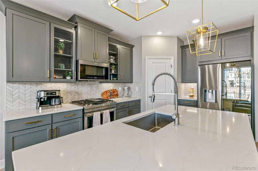 Furnished interior view inside a new home in Sunstone Village at Terrain, Castle Rock (Image 24). Furnished interior view inside a new home in Sunstone Village at Terrain, Castle Rock (Image 24).