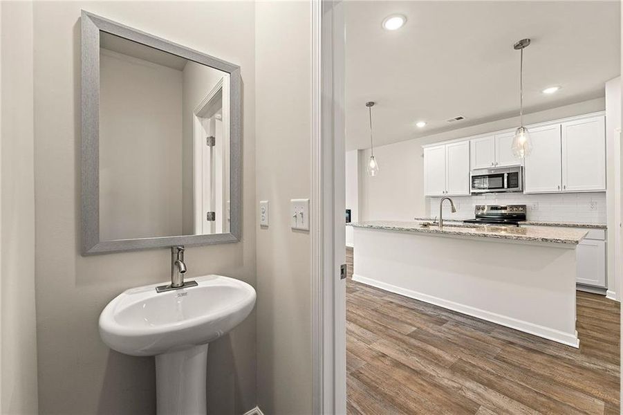 Furnished interior view inside a new home in The Grove At Mundy Mill, Gainesville (Image 9). Furnished interior view inside a new home in The Grove At Mundy Mill, Gainesville (Image 9).