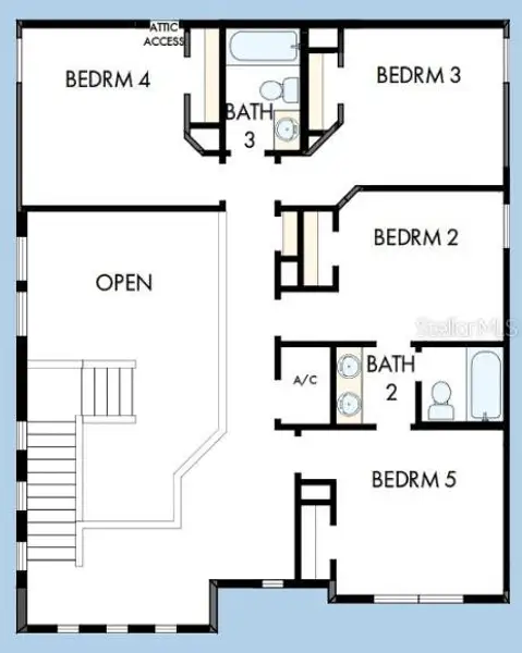 2D floor plan layout of this home in Soleta at Starkey Ranch – Traditional Series, Odessa, FL (Image 3). 2D floor plan layout of this home in Soleta at Starkey Ranch – Traditional Series, Odessa, FL (Image 3).