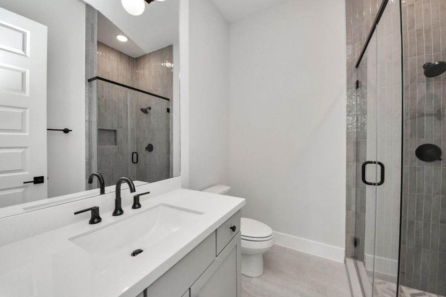 Walk in shower downstairs with easy access.