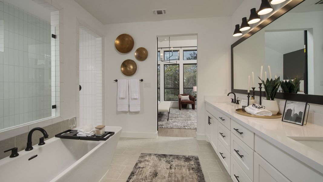 Furnished interior view inside a new home in Santa Rita Ranch - Eldorado, Liberty Hill (Image 45).