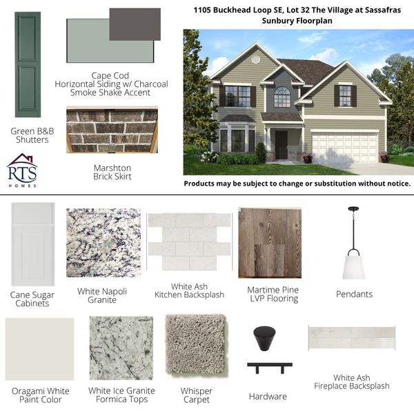 2D floor plan layout of this home in The Village at Sassafras, Allenhurst, GA (Image 5).
