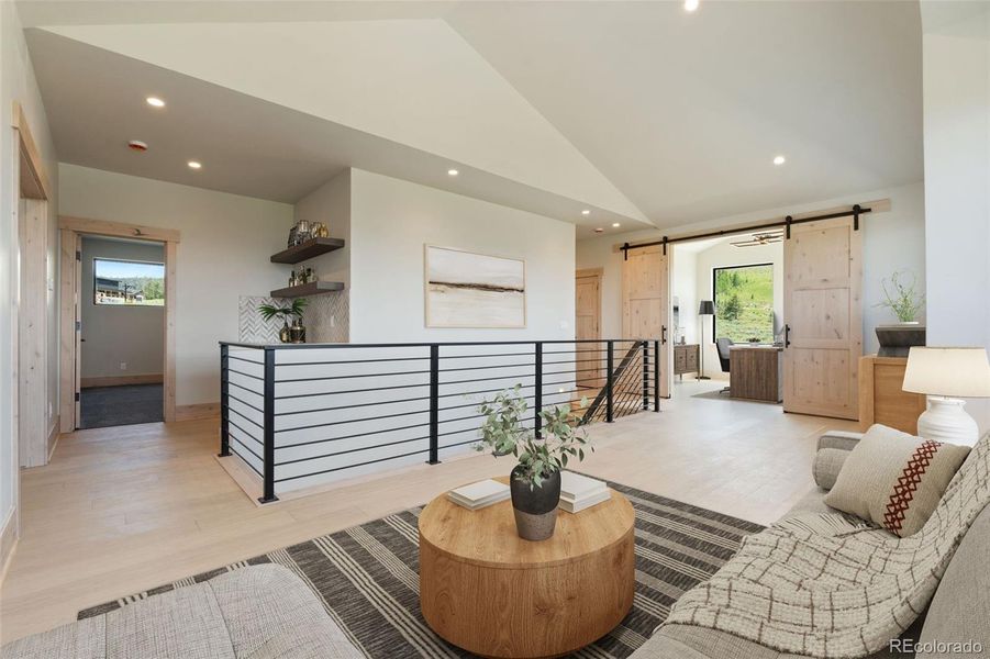 Loft digitally staged