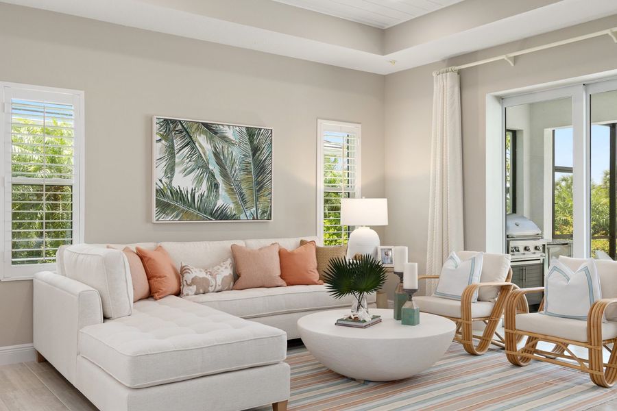Representative furnished interior of a home built from the Heritage 2 by Neal Communities in Palmera, Venice (Image 8).