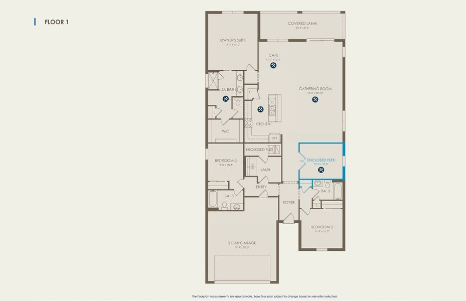 Medina Floor Plan, Quick Move-In Home, Floor 1