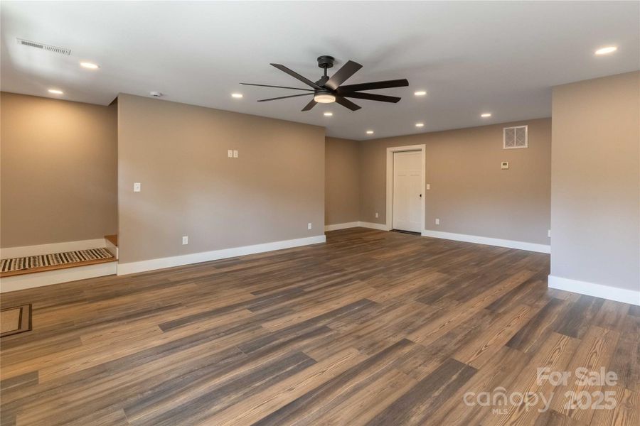 Stairway entrance to main floor on left