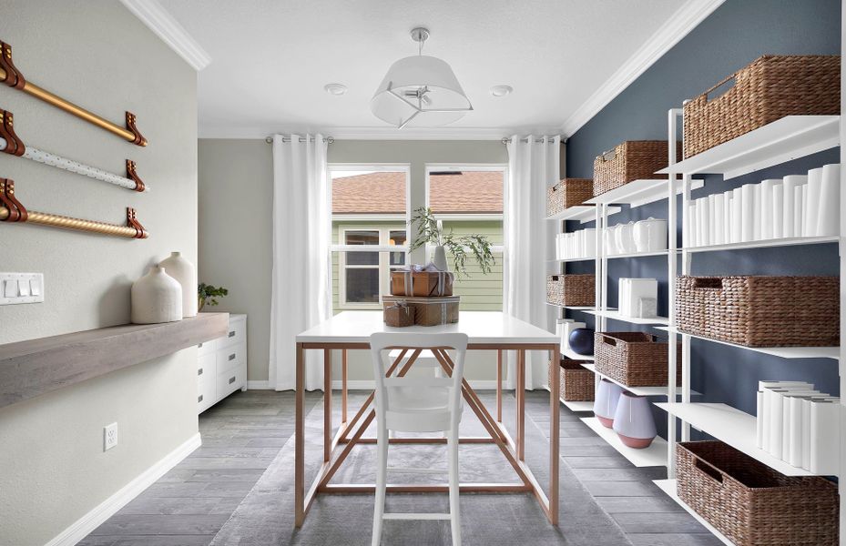 Furnished interior view inside a new home in Del Webb Wildlight, Yulee (Image 7). Furnished interior view inside a new home in Del Webb Wildlight, Yulee (Image 7).