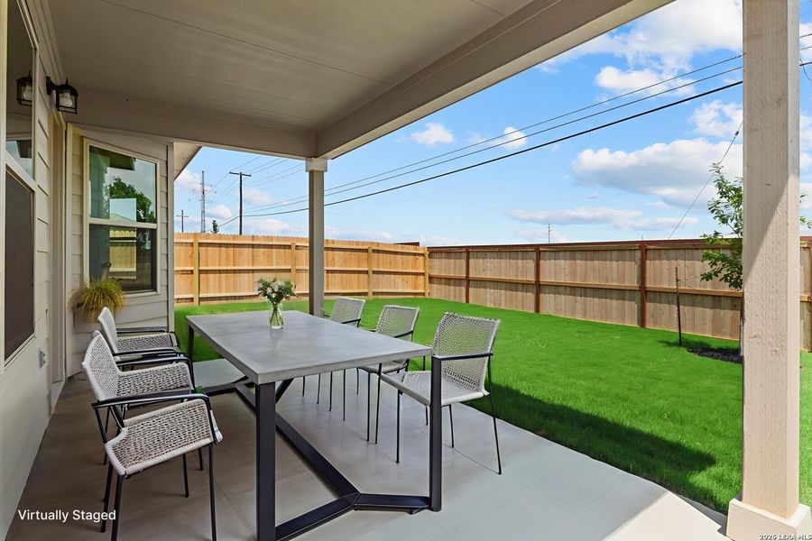Exterior details and patio area of a home in Winding Brook, San Antonio (Image 3).