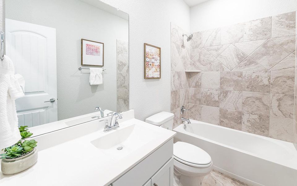 Representative furnished interior of a home built from the Atascadero by CastleRock Communities in Solterra, Mesquite (Image 25).