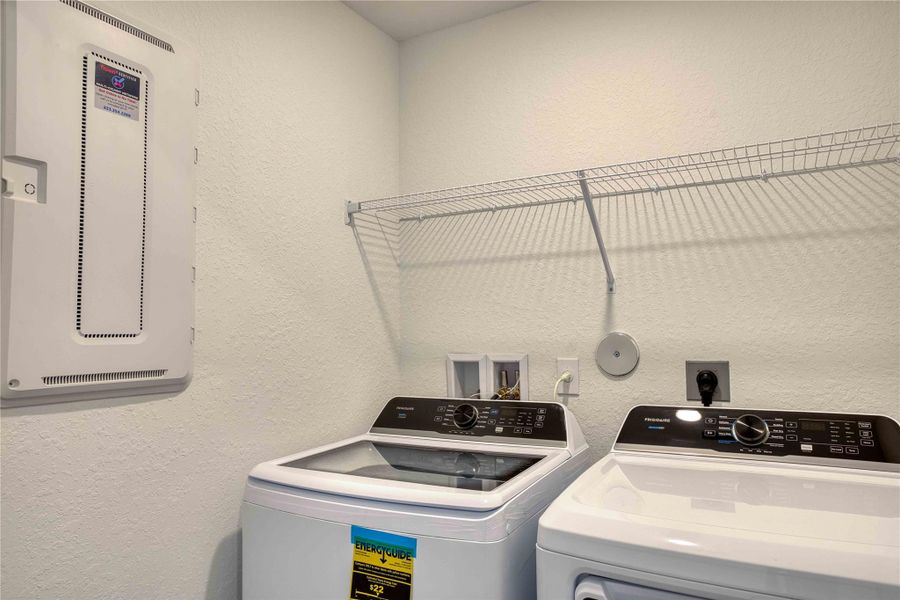 The smart wiring for the home is homerun at the laundry.