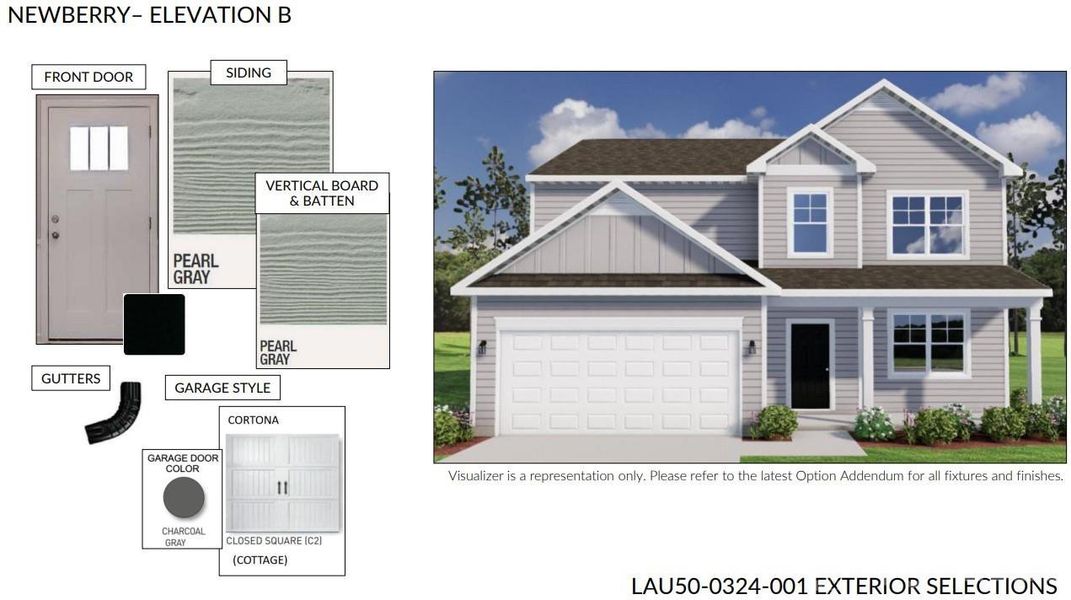 Visual representation of exterior selections
