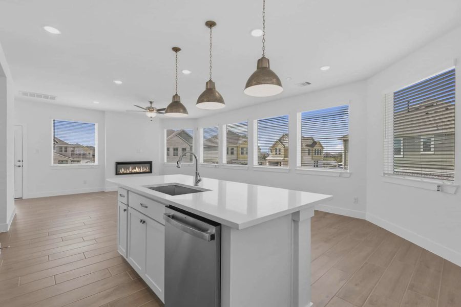 Representative furnished interior of a home built from the Oakdale by Chesmar Homes in Bridgeland, Elgin (Image 6).
